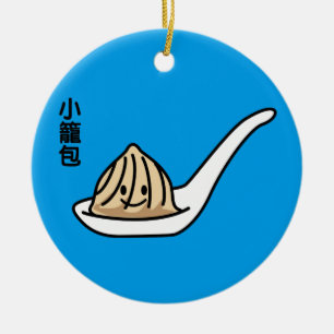 Xiaolongbao chinesisches Suppen-Mehlkloß-Dim Keramikornament