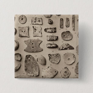 XII Muschel Ornamente, also Kalifornien Button