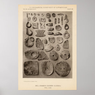 XII Muschelverzierungen, so Kalifornien Poster