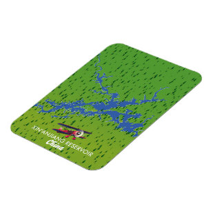Xin'anjiang-Stausee China Karte Magnet