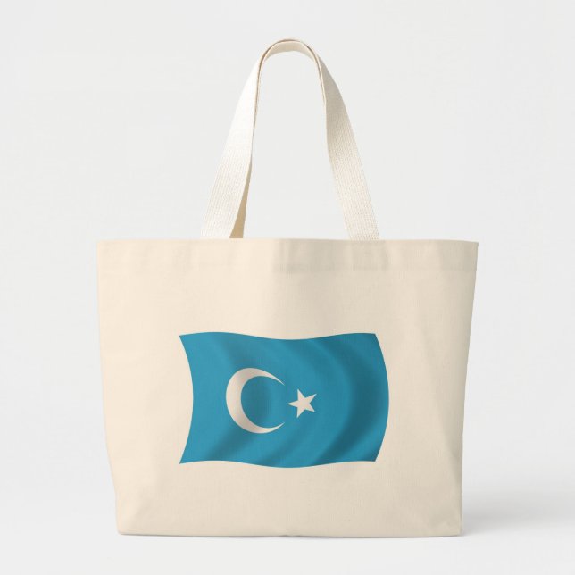 Xinjianj Uigur Flag Tote Bag Jumbo Stoffbeutel (Vorne)