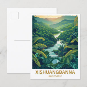 Xishuangbanna Rainforest Yunan Tiongkok Travel Postkarte