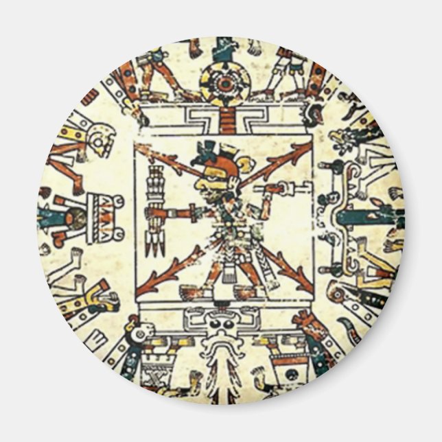 Xiuhtecuhtli Aztec Toter Gott Magnet (Vorne)