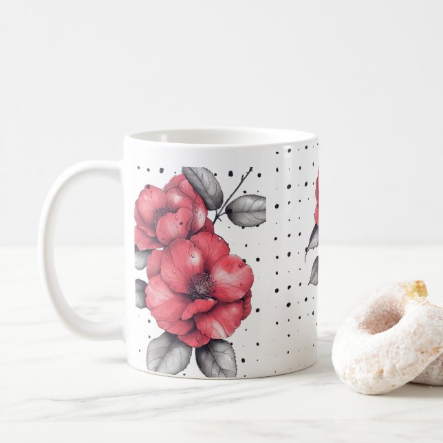 XJ Camellia Design Mug Classique (Avec donut)