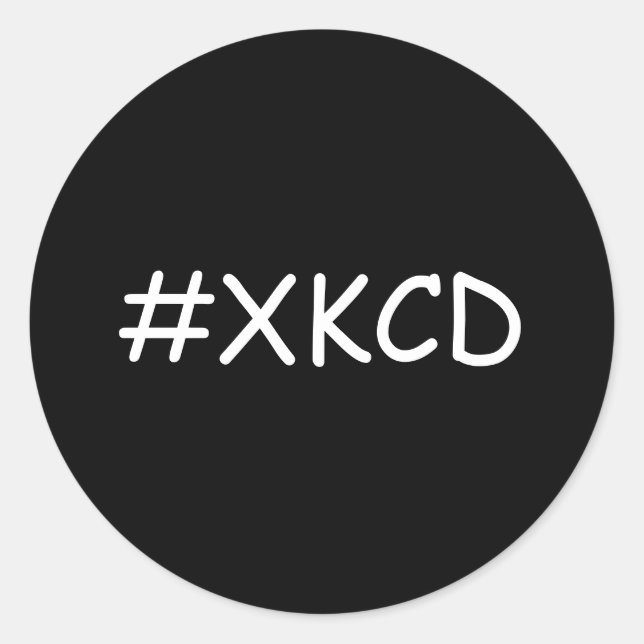 xkcd Hashtag Runder Aufkleber (Vorderseite)