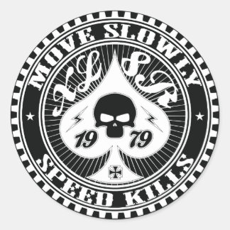 xl8r langsam 2 runder aufkleber