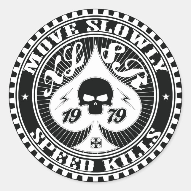 xl8r langsam 2 runder aufkleber (Vorderseite)