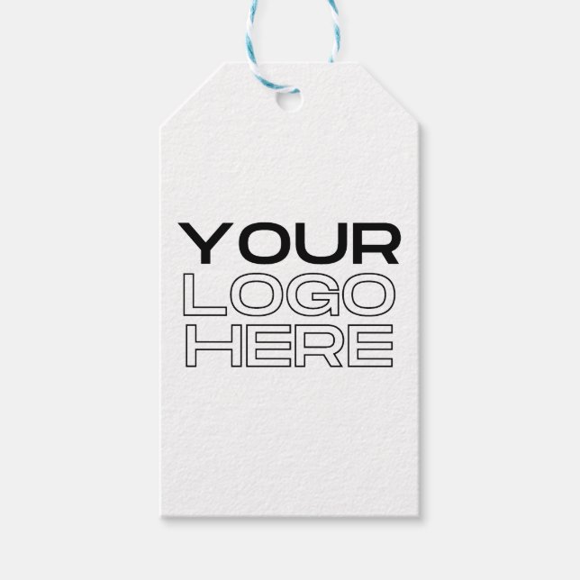 XL Large Business Logo Custom Geschenkanhänger (Vorderseite)