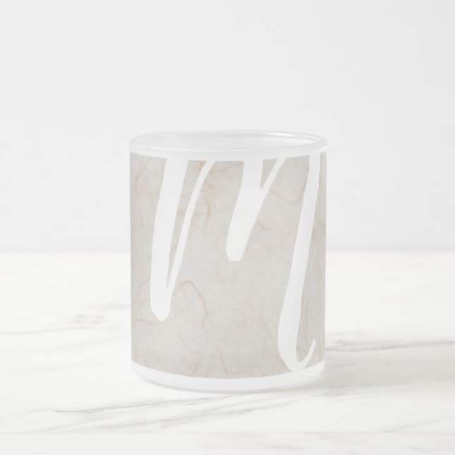 XL Monogramme Silk Image texture papier verre Mug (Centre)