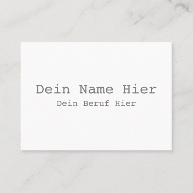 XL Visitenkarte Selbst Gestalten - Vorlage (Vorderseite)