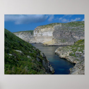 Xlendi Cliffs- Gozo, Malta Poster