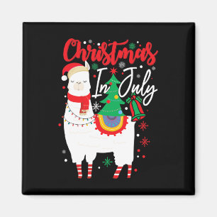 Xmas Alpaka Lama - Weihnachten im Juli  Magnet