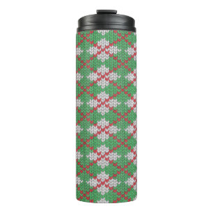 XMAS ARGYLE GESTRICKT Thermal-Tumbler Thermosbecher