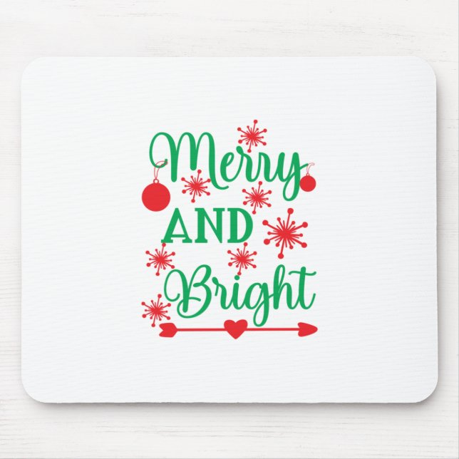 Xmas Art fröhlich und hell Mousepad (Vorne)