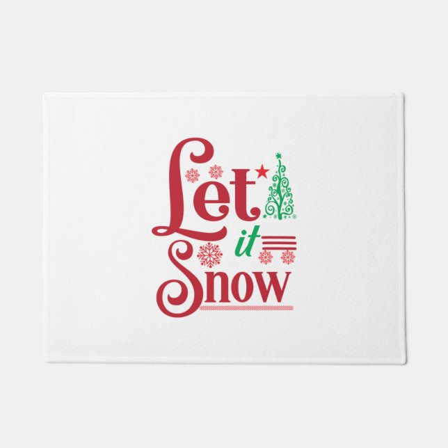 Xmas Art Lass is Snow Fußmatte (Vorderseite)