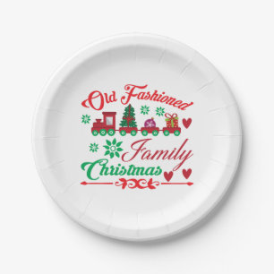 Xmas Art Old modische Weihnachten Pappteller