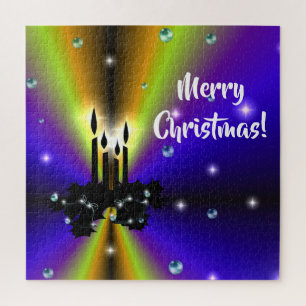 Xmas Artdeco Lila Gelber Regenbogen