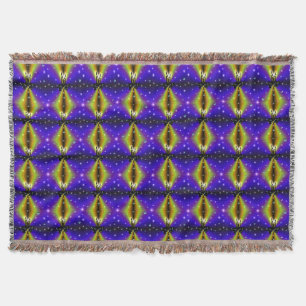 Xmas Artdeco Lila Gelber Regenbogen Decke