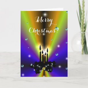 Xmas Artdeco Lila Gelber Regenbogen Karte