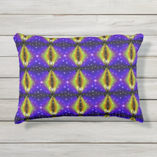 Xmas Artdeco Lila Gelber Regenbogen Kissen Für Draußen