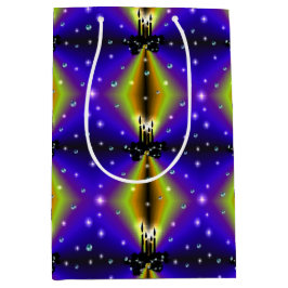 Xmas Artdeco Lila Gelber Regenbogen Mittlere Geschenktüte
