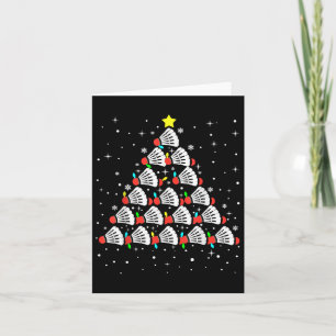 Xmas Badminton Player Shuttle Badminton Karte