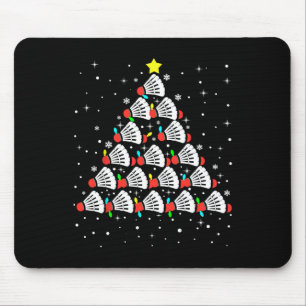 Xmas Badminton Player Shuttle Badminton Mousepad