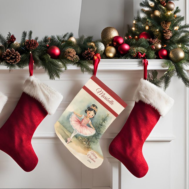 Xmas Ballerina Princess Weihnachts-Strumpf Großer Weihnachtsstrumpf (Von Creator hochgeladen)