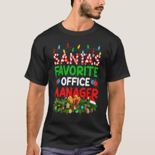 Xmas beleuchtet Weihnachts Lieblingsbüromanager Ch T-Shirt