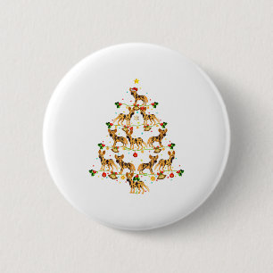Xmas-Beleuchtung Santa Afrikanischer Wildhund Weih Button