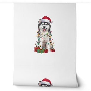 Xmas-Beleuchtung Santa Hut Irish Water Spaniel Hun Tapete