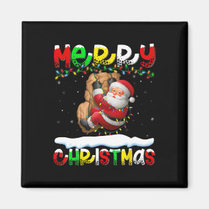 Xmas-Beleuchtung Santa Klettert Merry Christmas  Magnet