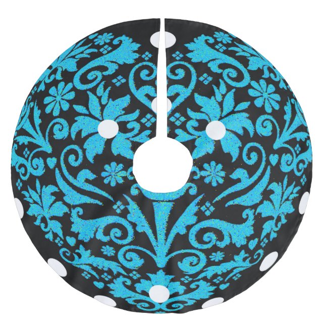 Xmas blau polyester weihnachtsbaumdecke (Vorderseite)