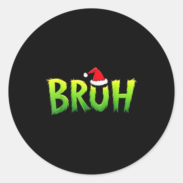 Xmas Bruh Christmas Kids Teens Boys Funny Christma Runder Aufkleber (Vorderseite)