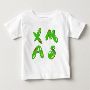 Xmas Bubble Text Baby T-shirt