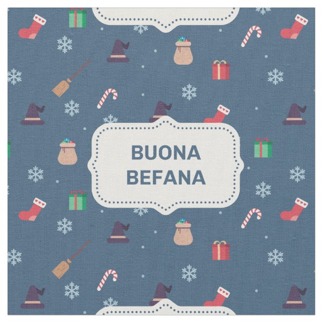 xmas buona Befana Stoff (Nahaufnahme)