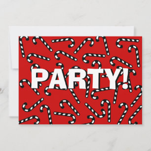 Xmas Candy Canes Einladung