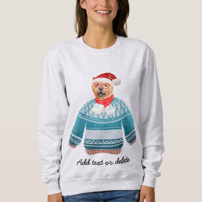 Xmas Chow Chow Ugly Christmas Hund Mama Sweatshirt (Vorderseite)