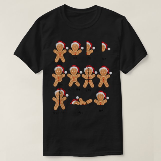 Xmas Christmas Santa Hat Fractions Math Teacher Co T-Shirt (Design vorne)