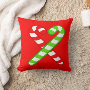 XmaS Cool Candy Cane Muster 2 Rückenfarbe S Kissen