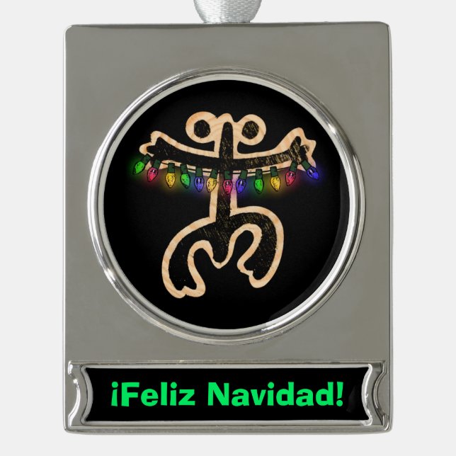 Xmas Coqui Taino Banner Ornament (Vorderseite)