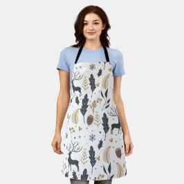 Xmas Deer and Blätter Joyful Greetings Collection Schürze