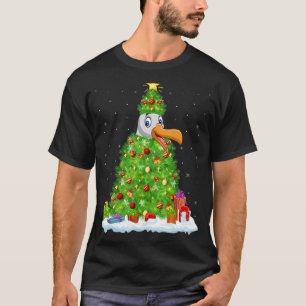 Xmas Dekorationen Lights Santa Albatross Bird Chri T-Shirt