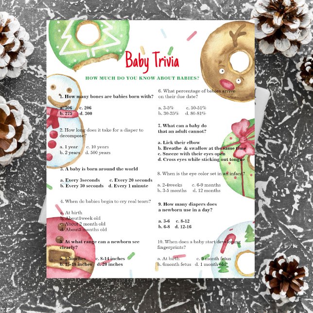Xmas donuts - Baby Trivia | Baby Showspiel (Von Creator hochgeladen)