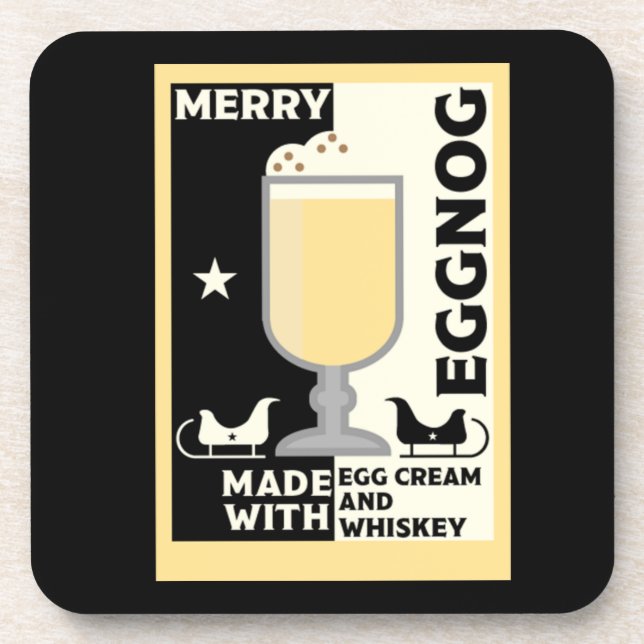 Xmas Eggnog Punch Getränkeuntersetzer (Vorderseite)