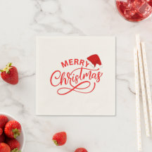 Xmas elegante Kalligrafie Text Weihnachtsmannmütze