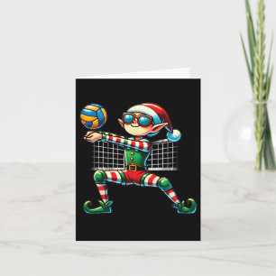 Xmas Elf Volleyball Liebhaber Jungen Mädchen Kinde Karte