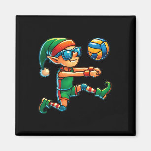 Xmas Elf Volleyball Liebhaber Jungen Mädchen Kinde Magnet