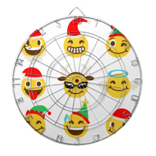 xmas emoji glückliche Gesichter Dartscheibe