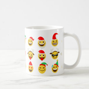 xmas emoji glückliche Gesichter Kaffeetasse